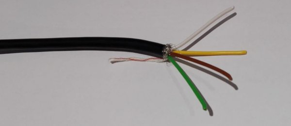 Kabel für SmartHome Display - Steuerleitung abgeschirmt 4x0,75mm²